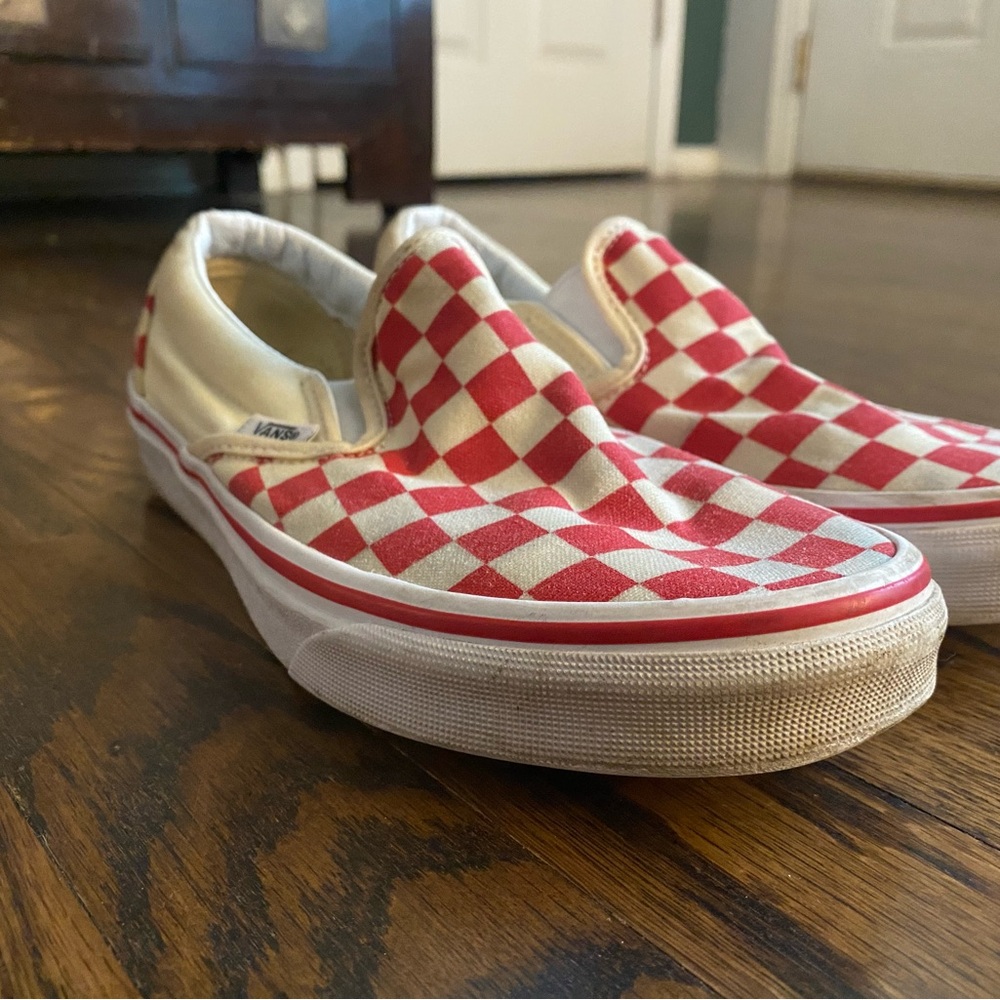 Red Checkered Vans